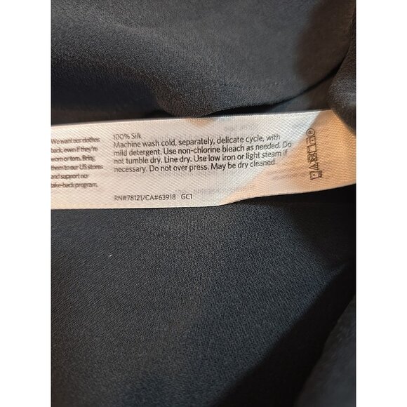 NEW EILEEN FISHER Silk Georgette Crepe Long Shell in Graphite size XXS New - Picture 6 of 12